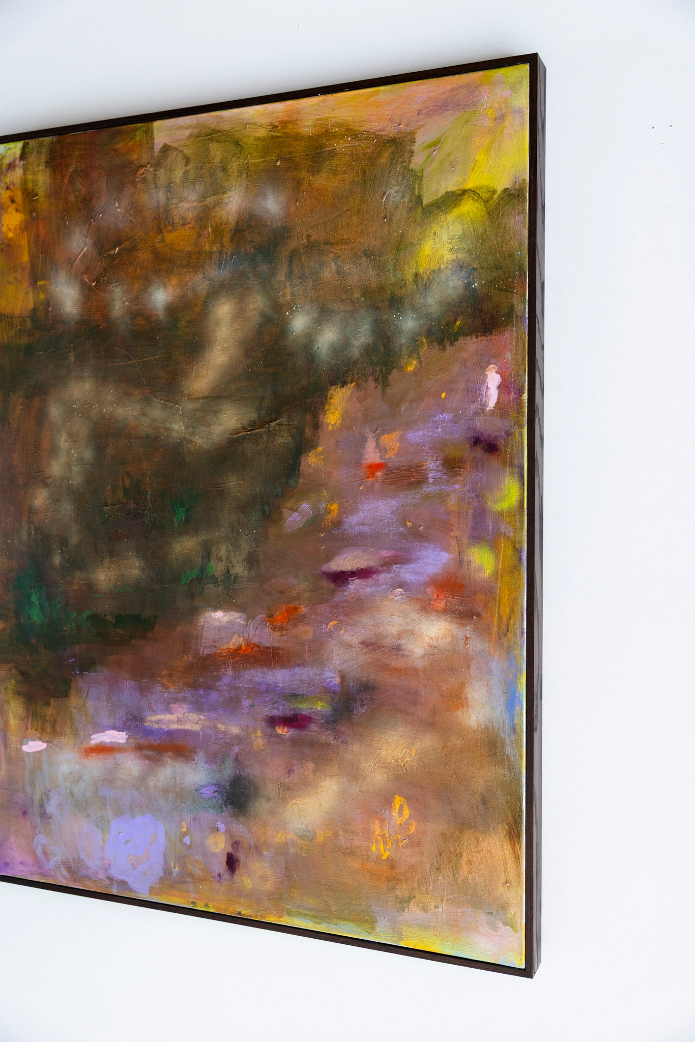 Marisabel Gonzalez "Under The Weight Of Summer" artwork featuring vibrant, textured abstract design on canvas.