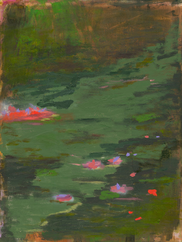 Marisabel Gonzalez Matter Evolving artwork displayed on social media, featuring a 90x120cm abstract painting with evolving textures and colors.