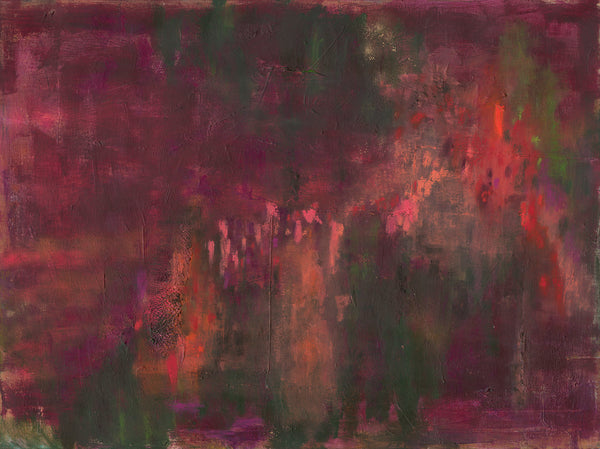 Landscape of "Of Skin and Soil" artwork by Marisabel Gonzalez, featuring earthy tones and textured abstract design.