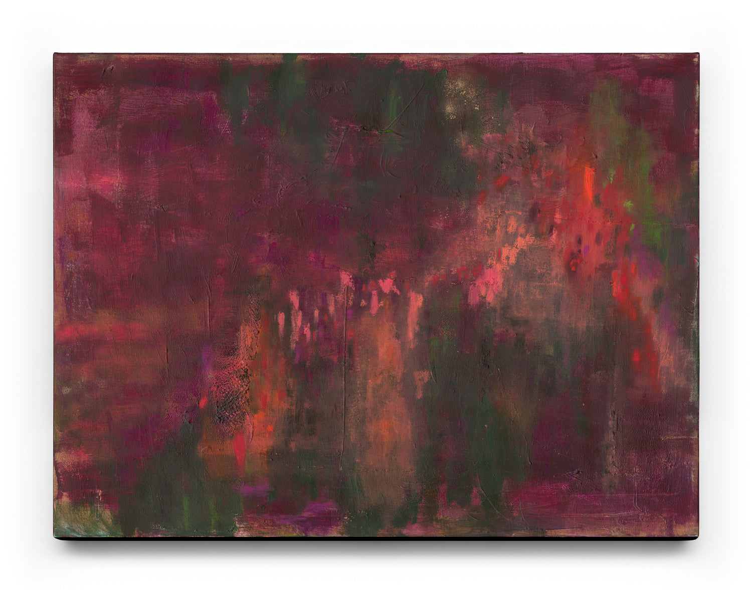 Landscape wall art titled "Of Skin and Soil" by Marisabel Gonzalez, featuring earthy tones and textured abstract design.
