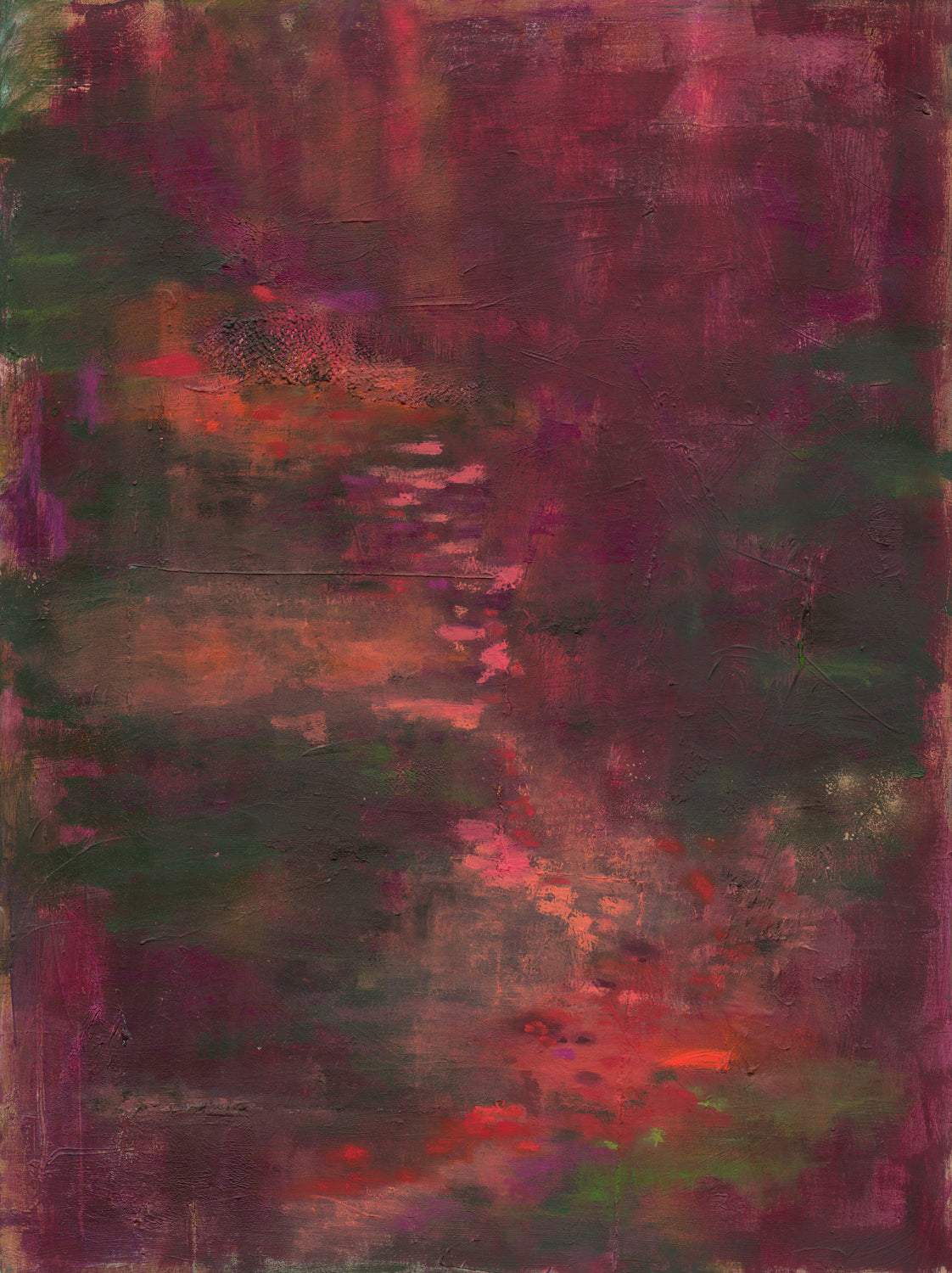 Portrait of the artwork "Of Skin and Soil" by Marisabel Gonzalez, 90x120cm, featuring earthy tones and textured details.